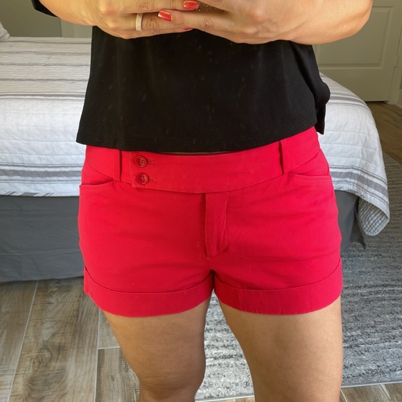 BCBG MaxAzria Red Shorts size M - Picture 1 of 6